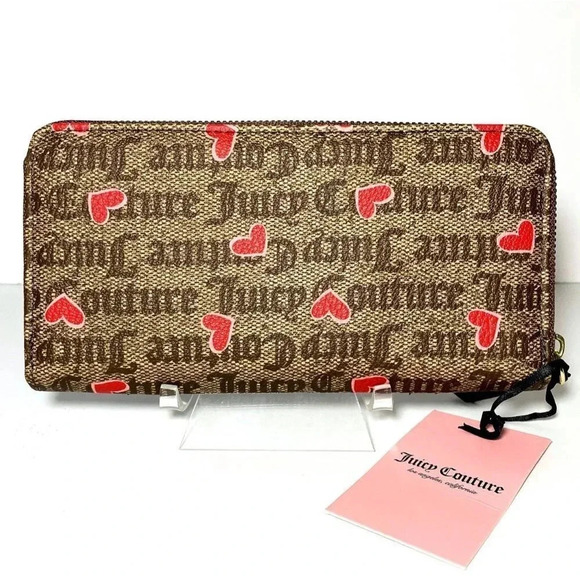 Juicy Couture Large Zip Around Hearts Wallet NWT - Picture 6 of 7